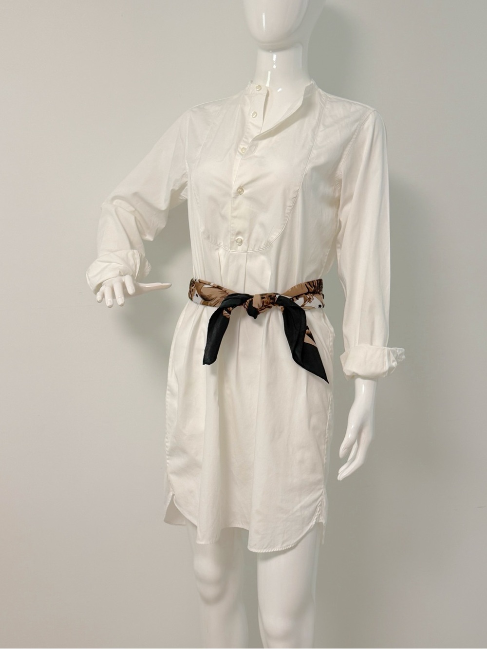 Polo by Ralph Lauren White Shirt Dress, tuxedo shirt style, cotton